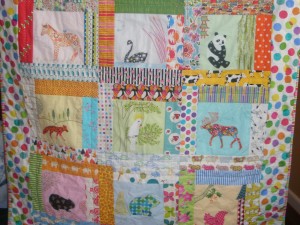 The second of 3 quilts Jenny has made for Zoe 2014